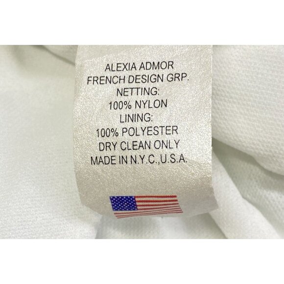 ALEXIA ADMOR Women Sleeveless Sequin Cropped Top Sz 8 White Feminine 94-19 - Picture 9 of 10